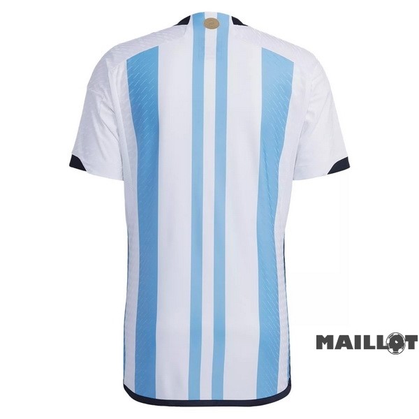 Foot Maillot Pas Cher Thailande Domicile Joueurs Maillot Argentine 3 Stars 2022 Bleu Blanc