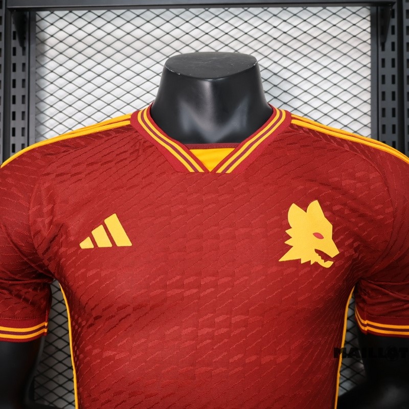 Foot Maillot Pas Cher Thailande Domicile Joueurs Maillot As Roma 2023 2024 Rouge