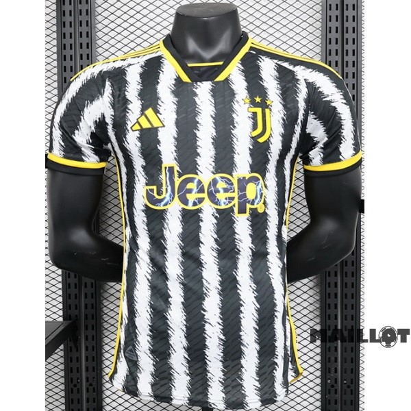 Foot Maillot Pas Cher Thailande Domicile Joueurs Maillot Juventus 2023 2024 Blanc Noir