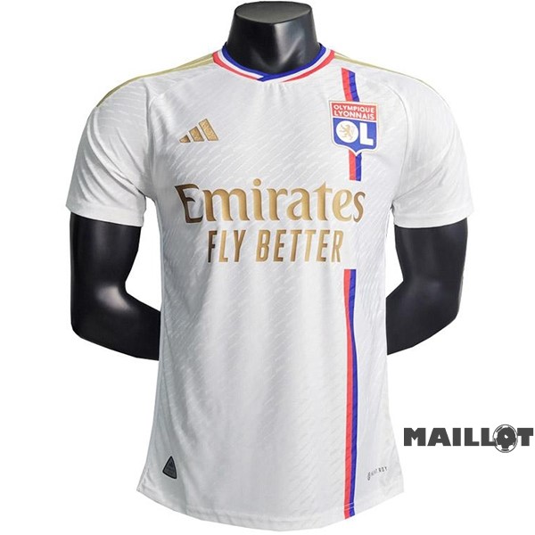 Foot Maillot Pas Cher Thailande Domicile Joueurs Maillot Lyon 2023 2024 Blanc