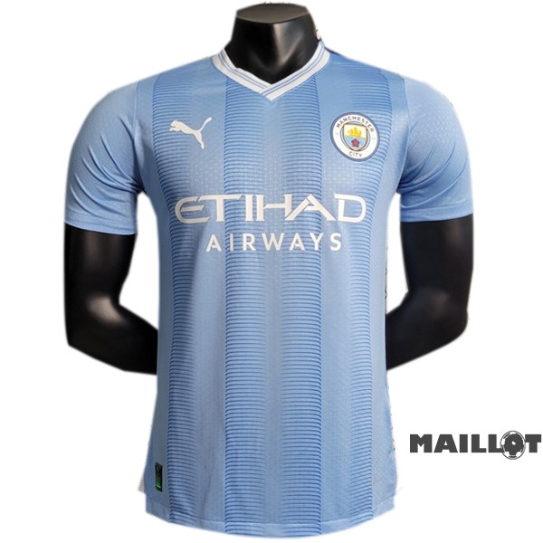 Foot Maillot Pas Cher Thailande Domicile Joueurs Maillot Manchester City 2023 2024 Bleu