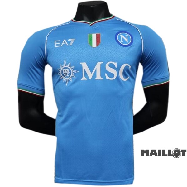 Foot Maillot Pas Cher Thailande Domicile Joueurs Maillot Napoli 2023 2024 Bleu