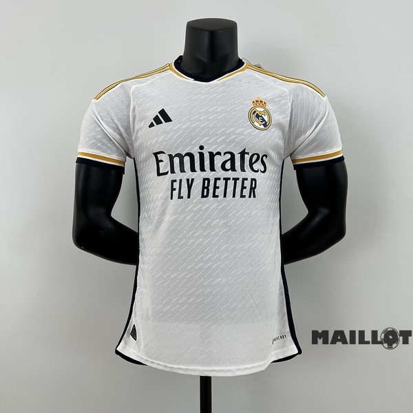 Foot Maillot Pas Cher Thailande Domicile Joueurs Maillot Real Madrid 2023 2024 Blanc