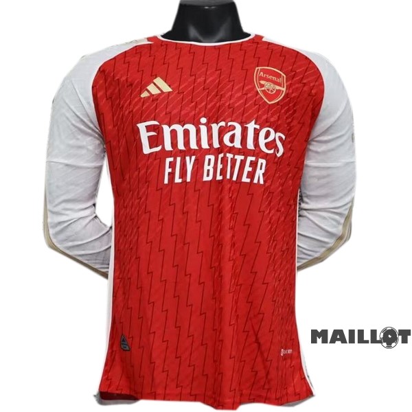 Foot Maillot Pas Cher Thailande Domicile Joueurs Manches Longues Arsenal 2023 2024 Rouge