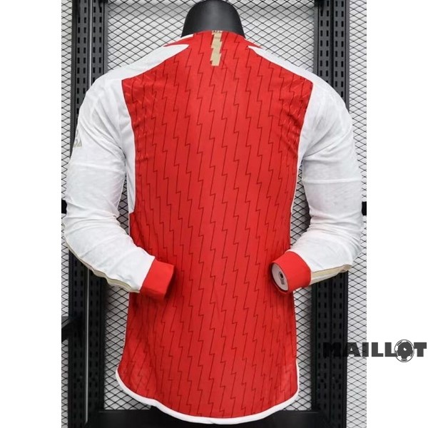 Foot Maillot Pas Cher Thailande Domicile Joueurs Manches Longues Arsenal 2023 2024 Rouge