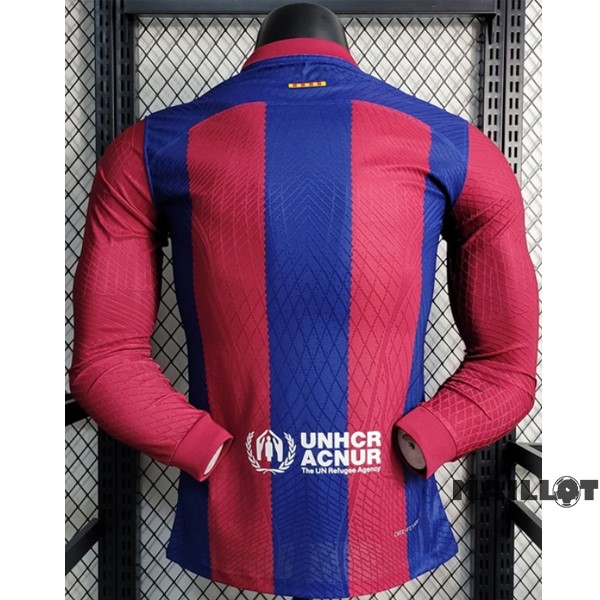 Foot Maillot Pas Cher Thailande Domicile Joueurs Manches Longues Barcelona 2023 2024 Bleu