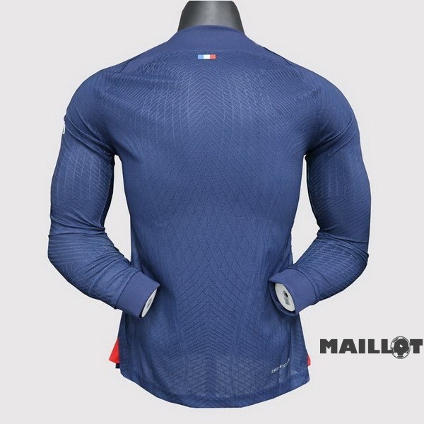 Foot Maillot Pas Cher Thailande Domicile Joueurs Manches Longues Paris Saint Germain 2023 2024 Bleu