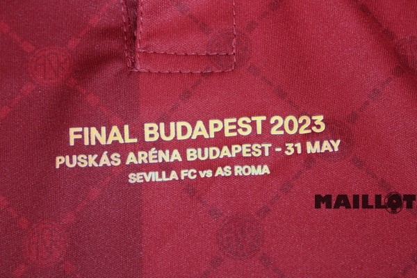 Foot Maillot Pas Cher Thailande Domicile Maillot As Roma Europa League Finals 2022 2023 Rouge