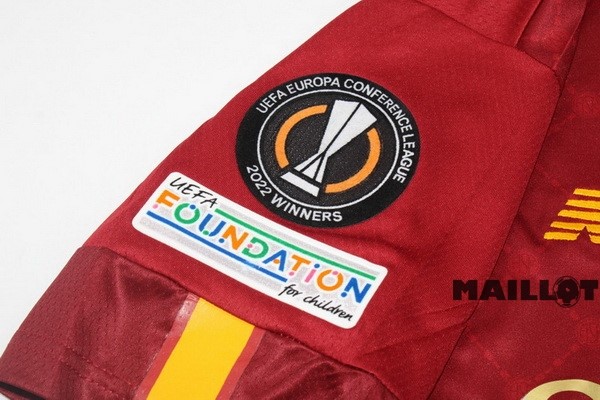 Foot Maillot Pas Cher Thailande Domicile Maillot As Roma Europa League Finals 2022 2023 Rouge