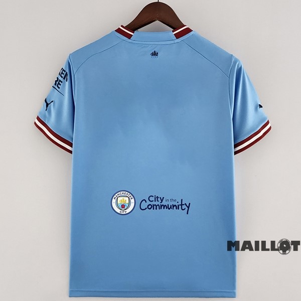 Foot Maillot Pas Cher Thailande Domicile Maillot Champions League Finales Manchester City 2022 2023 Bleu