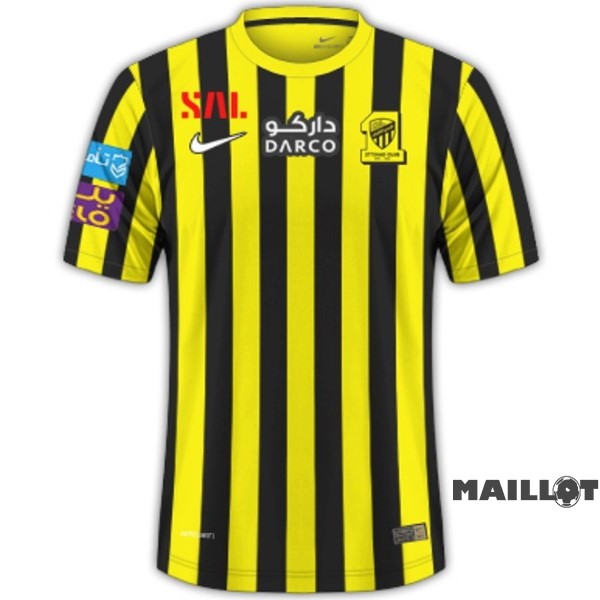 Foot Maillot Pas Cher Thailande Domicile Maillot Ittihad 2023 2024 Jaune