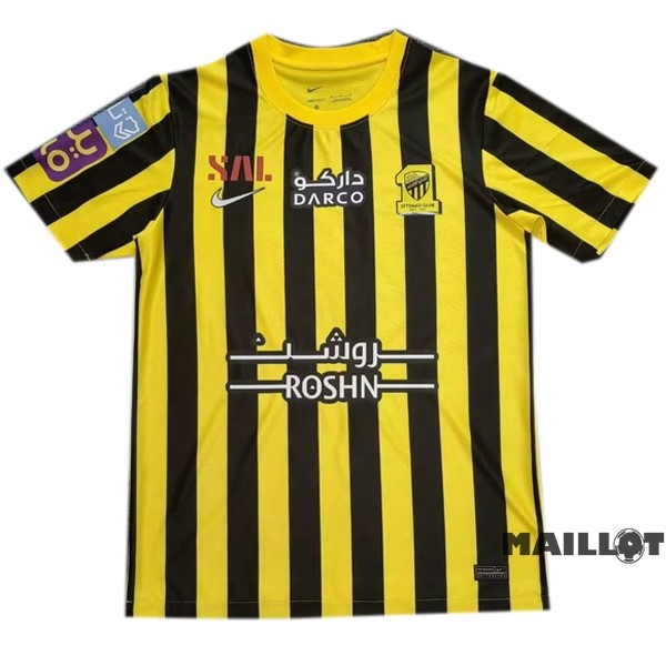 Foot Maillot Pas Cher Thailande Domicile Maillot Ittihad 2023 2024 Jaune Noir