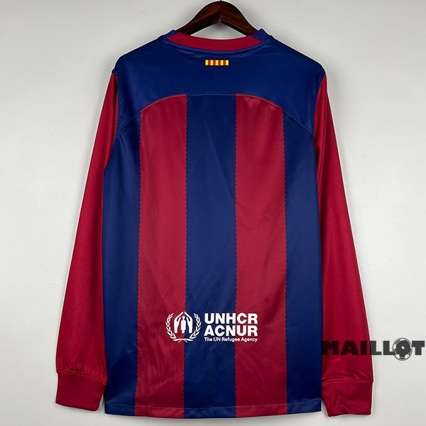 Foot Maillot Pas Cher Thailande Domicile Maillot Manches Longues Barcelona 2023 2024 Rouge Bleu