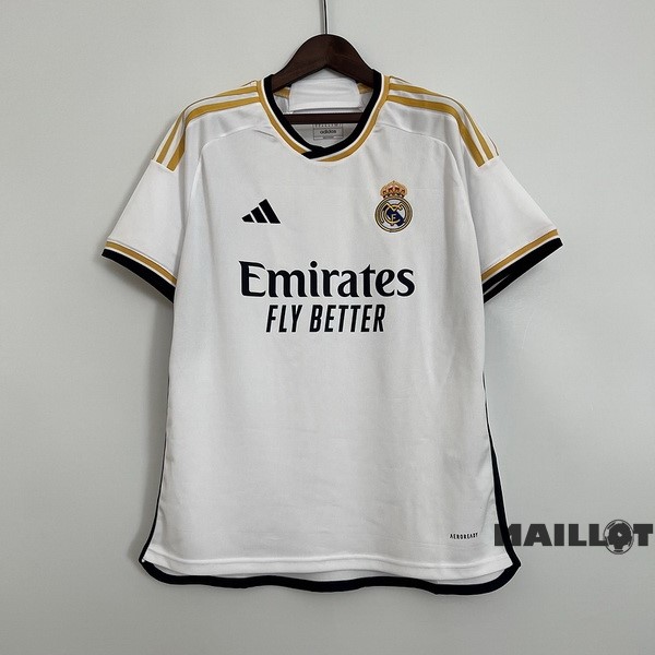 Foot Maillot Pas Cher Thailande Domicile Maillot Real Madrid 2023 2024 Blanc