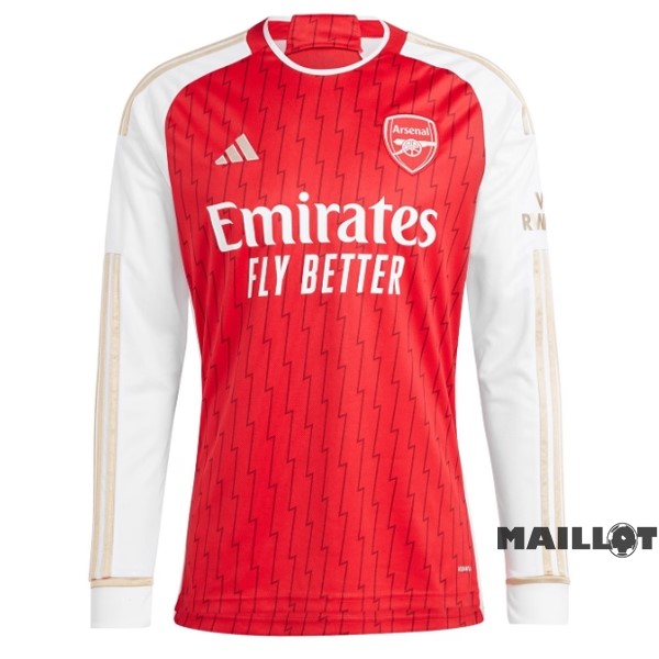 Foot Maillot Pas Cher Thailande Domicile Manches Longues Arsenal 2023 2024 Rouge
