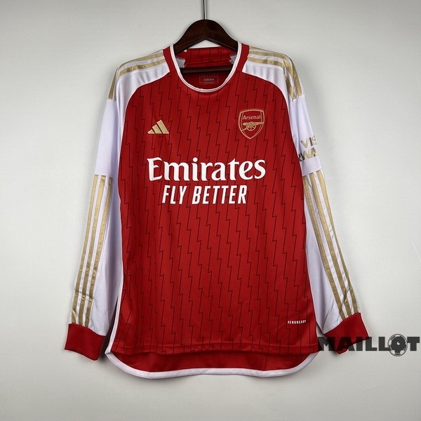 Foot Maillot Pas Cher Thailande Domicile Manches Longues Arsenal 2023 2024 Rouge