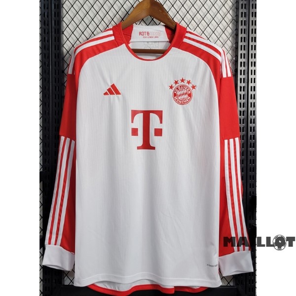 Foot Maillot Pas Cher Thailande Domicile Manches Longues Bayern Múnich 2023 2024 Rouge