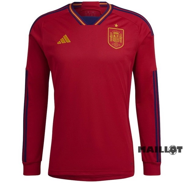 Foot Maillot Pas Cher Thailande Domicile Manches Longues Espagne 2022 Rouge