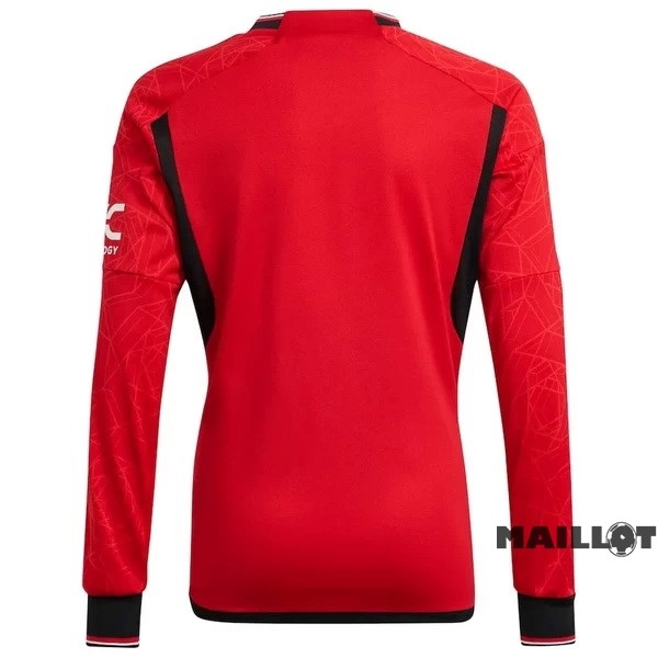 Foot Maillot Pas Cher Thailande Domicile Manches Longues Manchester United 2023 2024 Rouge