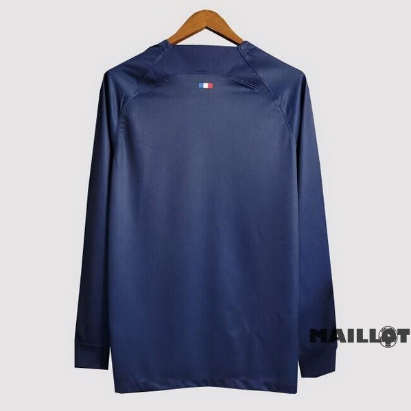 Foot Maillot Pas Cher Thailande Domicile Manches Longues Paris Saint Germain 2023 2024 Bleu