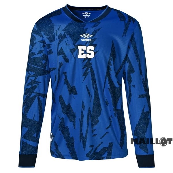 Foot Maillot Pas Cher Thailande Domicile Manches Longues Salvador 2023 Bleu