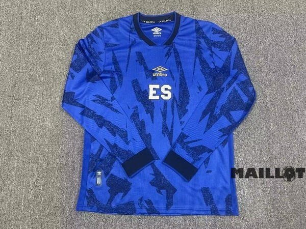 Foot Maillot Pas Cher Thailande Domicile Manches Longues Salvador 2023 Bleu