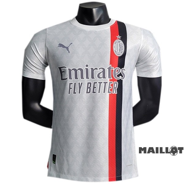 Foot Maillot Pas Cher Thailande Exterieur Joueurs Maillot AC Milan 2023 2024 Blanc