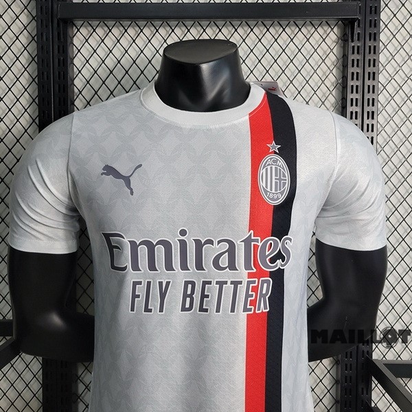 Foot Maillot Pas Cher Thailande Exterieur Joueurs Maillot AC Milan 2023 2024 Blanc