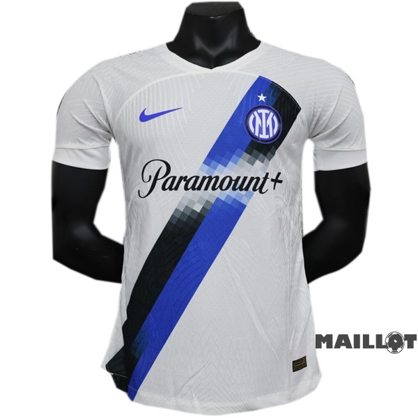 Foot Maillot Pas Cher Thailande Exterieur Joueurs Maillot Inter Milán 2023 2024 Blanc