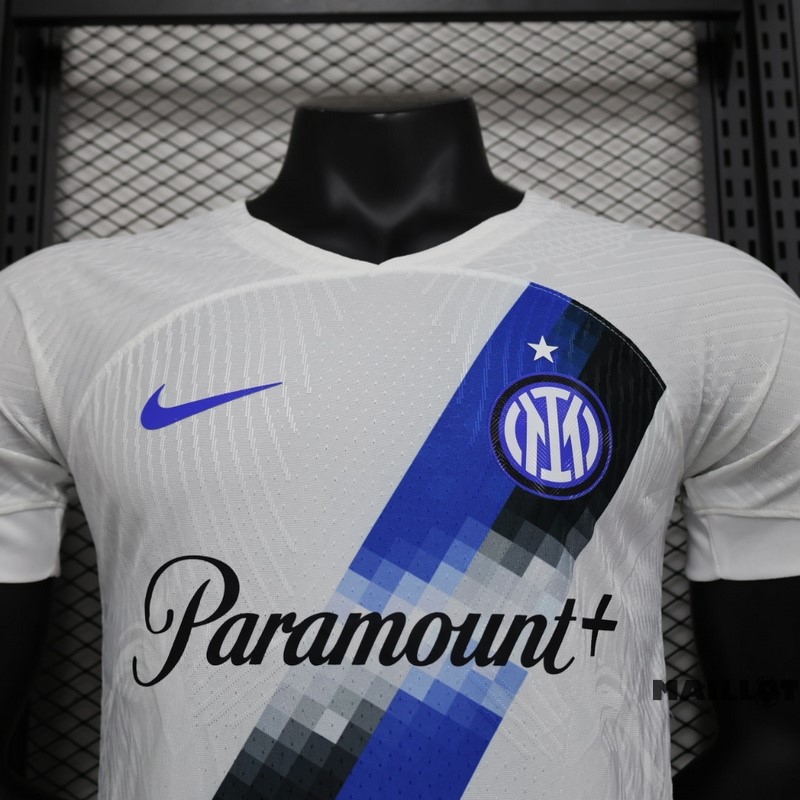 Foot Maillot Pas Cher Thailande Exterieur Joueurs Maillot Inter Milán 2023 2024 Blanc