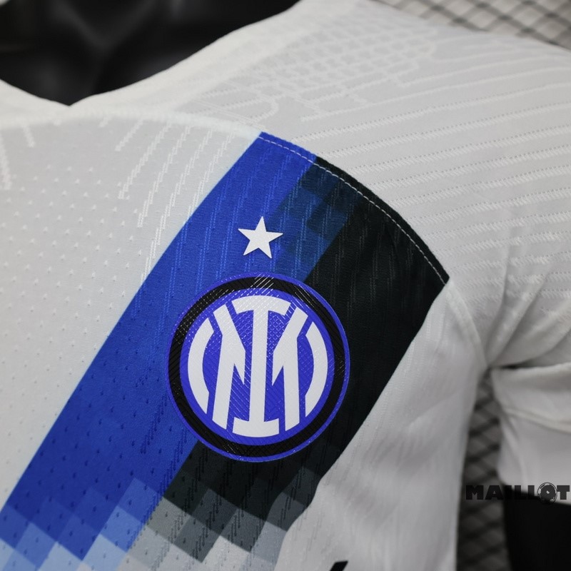 Foot Maillot Pas Cher Thailande Exterieur Joueurs Maillot Inter Milán 2023 2024 Blanc