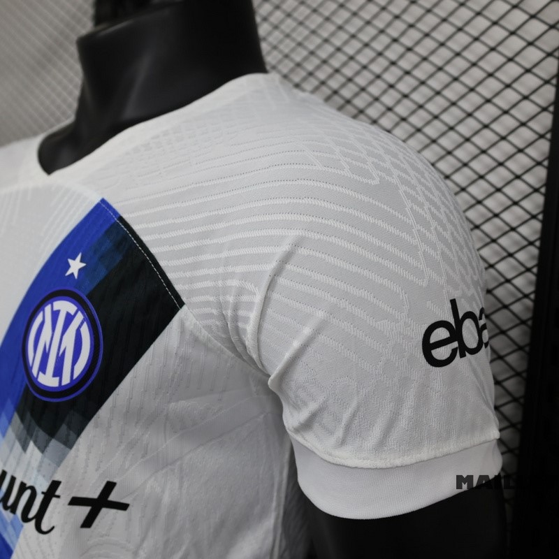 Foot Maillot Pas Cher Thailande Exterieur Joueurs Maillot Inter Milán 2023 2024 Blanc