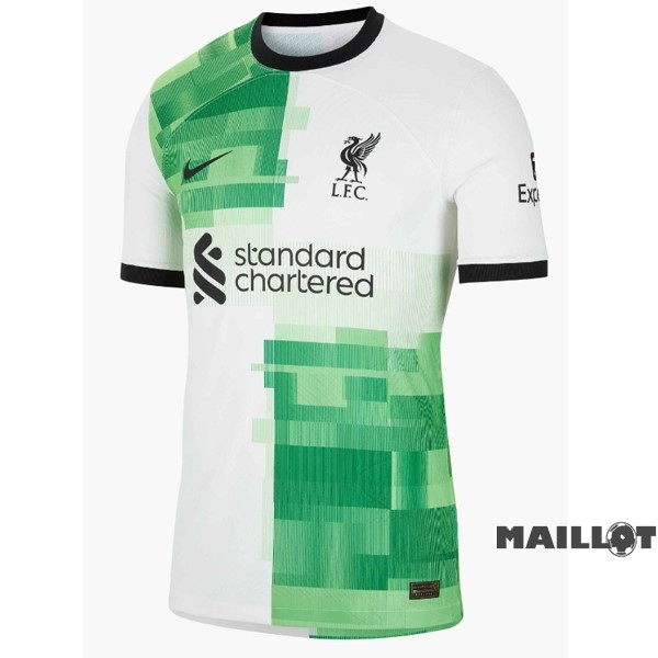 Foot Maillot Pas Cher Thailande Exterieur Joueurs Maillot Liverpool 2023 2024 Vert Blanc