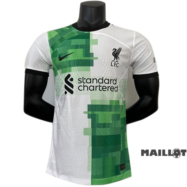 Foot Maillot Pas Cher Thailande Exterieur Joueurs Maillot Liverpool 2023 2024 Vert Blanc