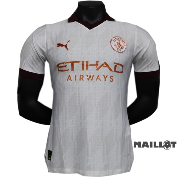 Foot Maillot Pas Cher Thailande Exterieur Joueurs Maillot Manchester City 2023 2024 Jaune