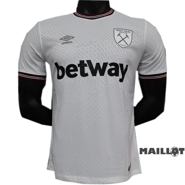 Foot Maillot Pas Cher Thailande Exterieur Joueurs Maillot West Ham United 2023 2024 Blanc