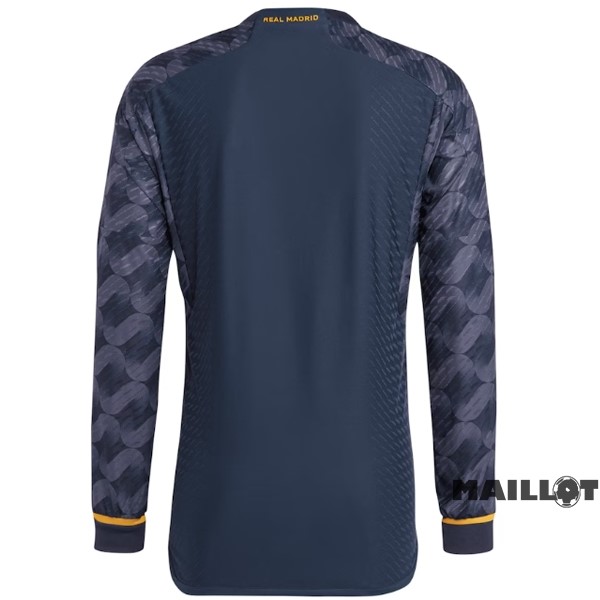Foot Maillot Pas Cher Thailande Exterieur Joueurs Manches Longues Real Madrid 2023 2024 Gris