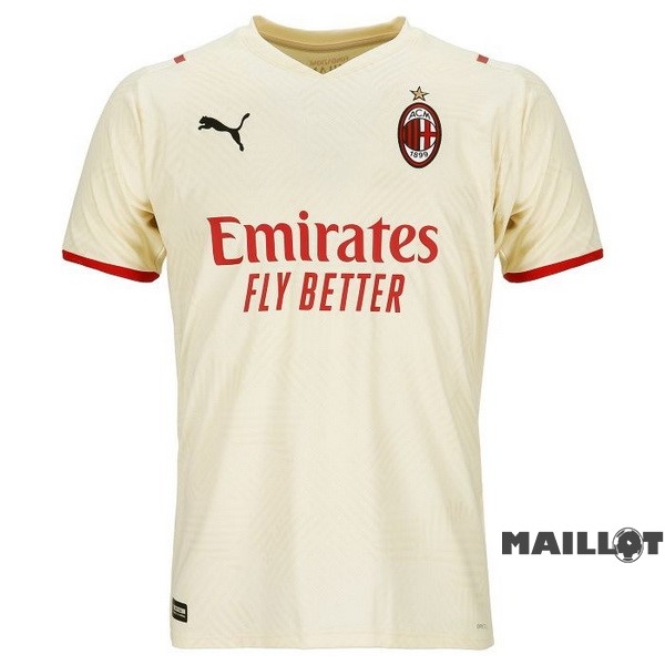 Foot Maillot Pas Cher Thailande Exterieur Maillot AC Milan 2021 2022 Jaune