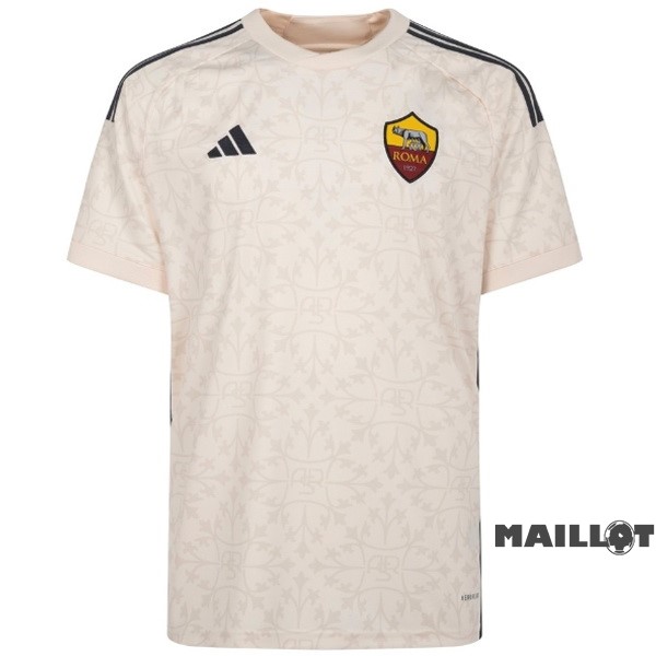 Foot Maillot Pas Cher Thailande Exterieur Maillot As Roma 2023 2024 Blanc Rose
