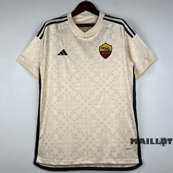 Foot Maillot Pas Cher Thailande Exterieur Maillot As Roma 2023 2024 Blanc Rose
