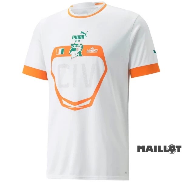 Foot Maillot Pas Cher Thailande Exterieur Maillot Côte d'Ivoire 2022 Blanc