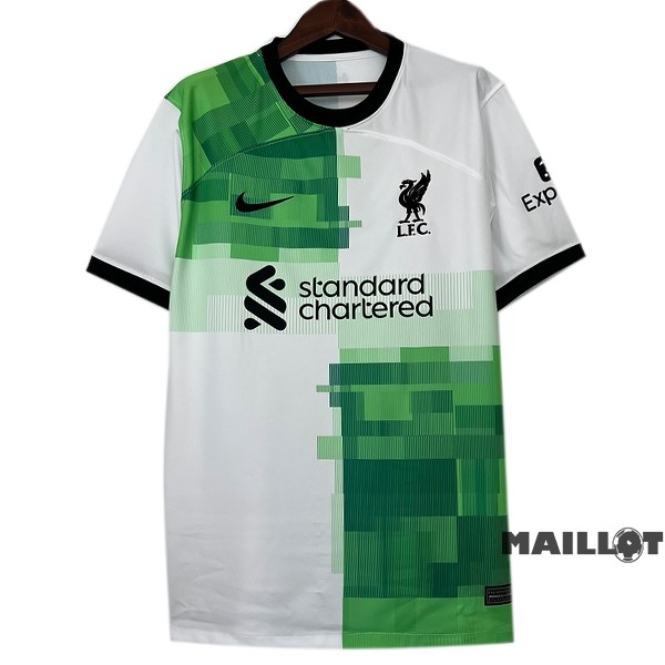 Foot Maillot Pas Cher Thailande Exterieur Maillot Liverpool 2023 2024 Vert Blanc