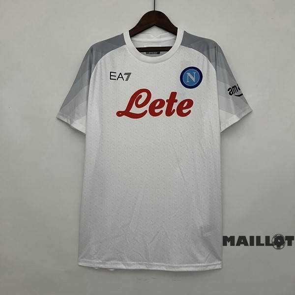 Foot Maillot Pas Cher Thailande Exterieur Maillot Napoli 2022 2023 Blanc Gris