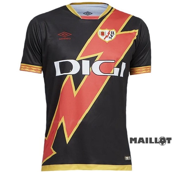 Foot Maillot Pas Cher Thailande Exterieur Maillot Rayo Vallecano 2023 2024 Noir Rouge