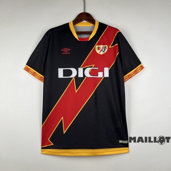 Foot Maillot Pas Cher Thailande Exterieur Maillot Rayo Vallecano 2023 2024 Noir Rouge
