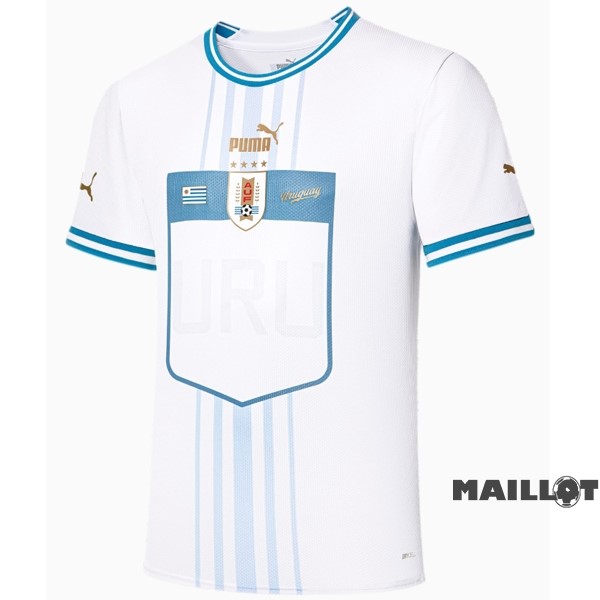 Foot Maillot Pas Cher Thailande Exterieur Maillot Uruguay 2022 Blanc
