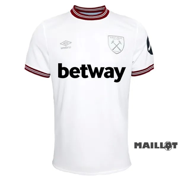 Foot Maillot Pas Cher Thailande Exterieur Maillot West Ham United 2023 2024 Blanc