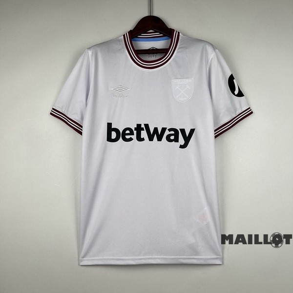 Foot Maillot Pas Cher Thailande Exterieur Maillot West Ham United 2023 2024 Blanc