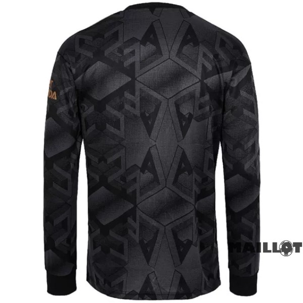 Foot Maillot Pas Cher Thailande Exterieur Manches Longues Arsenal 2022 2023 Noir