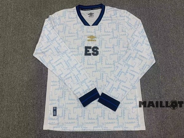 Foot Maillot Pas Cher Thailande Exterieur Manches Longues Salvador 2023 Blanc